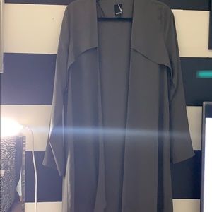 Dark green duster jacket